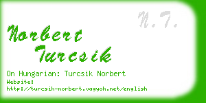 norbert turcsik business card